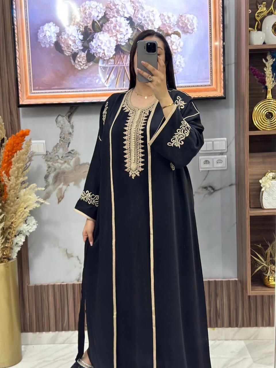 قفطان 2 بياس بخياطة تقليدية وراقية