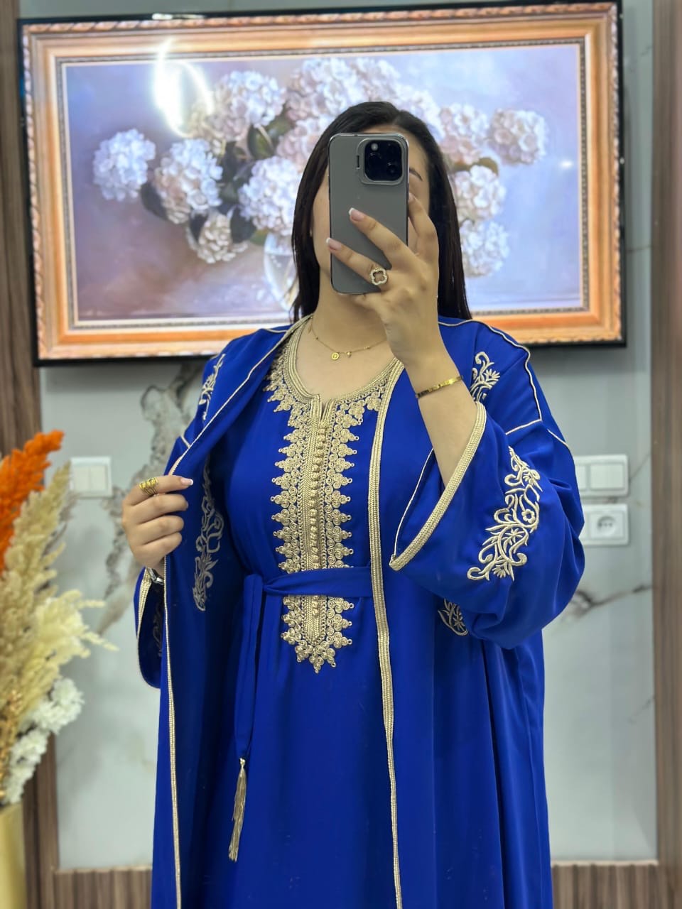 قفطان 2 بياس بخياطة تقليدية وراقية